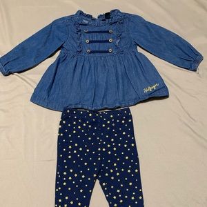 Baby girl Tommy Hilfiger top n legging set